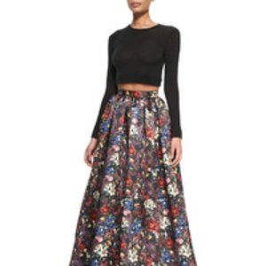 Alice and Olivia, Satin Gown Floral Maxi Skirt-as seen on celebrity Red Carpet!